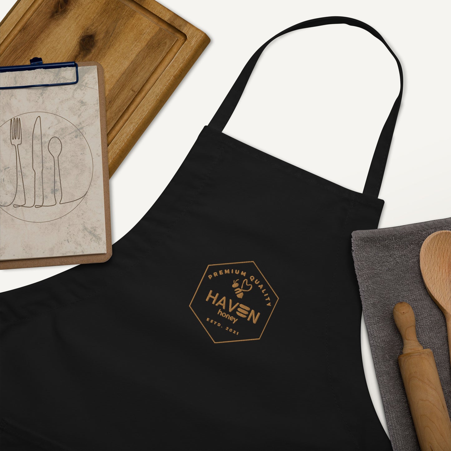 Logo Embroidered Apron - Haven Honey