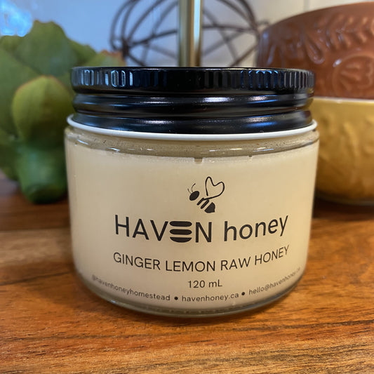 Ginger Lemon Raw Honey - 150 mL