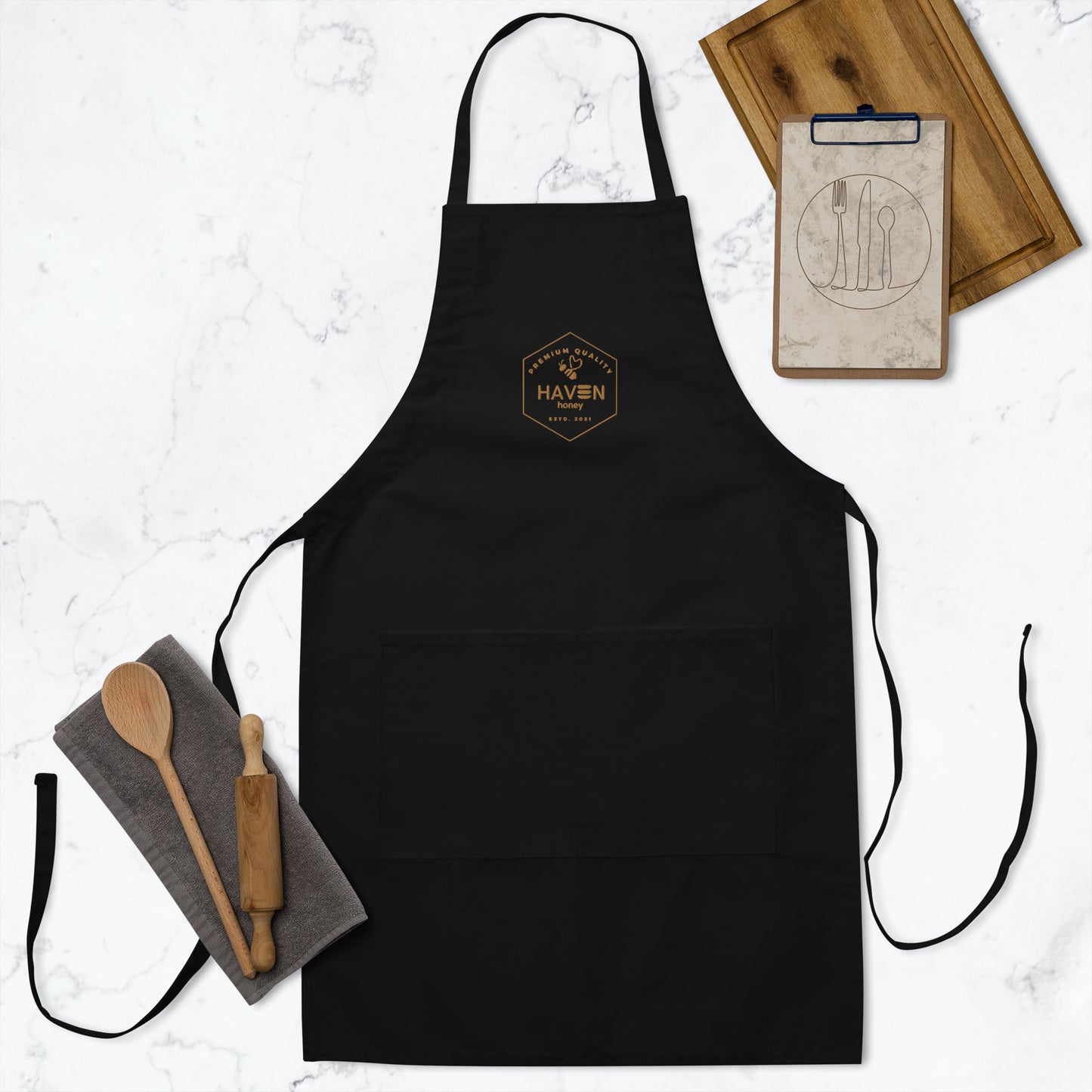 Logo Embroidered Apron - Haven Honey