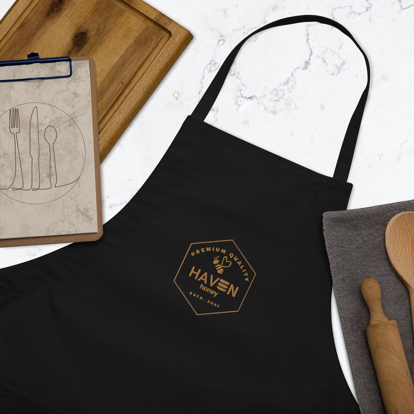 Logo Embroidered Apron - Haven Honey